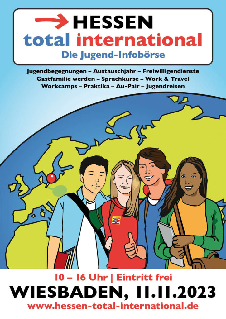 Werbeposter Jugend-Infobörse Hessen total international