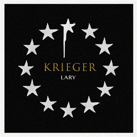 Das Titelcover zeigt ein Ring aus 13 Sternen, in dessen Mitte "Krieger von Lary" steht.